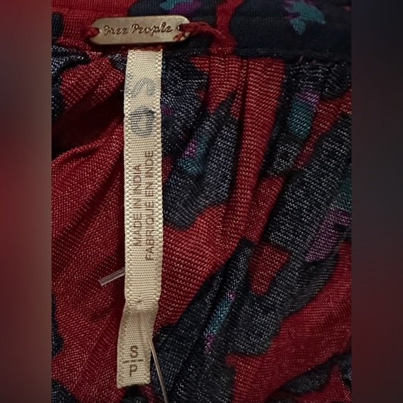 NWT Free People | Love Letter Long Sleeve Snap Front High/Low Tunic Merlot Combo - Picture 13 of 16